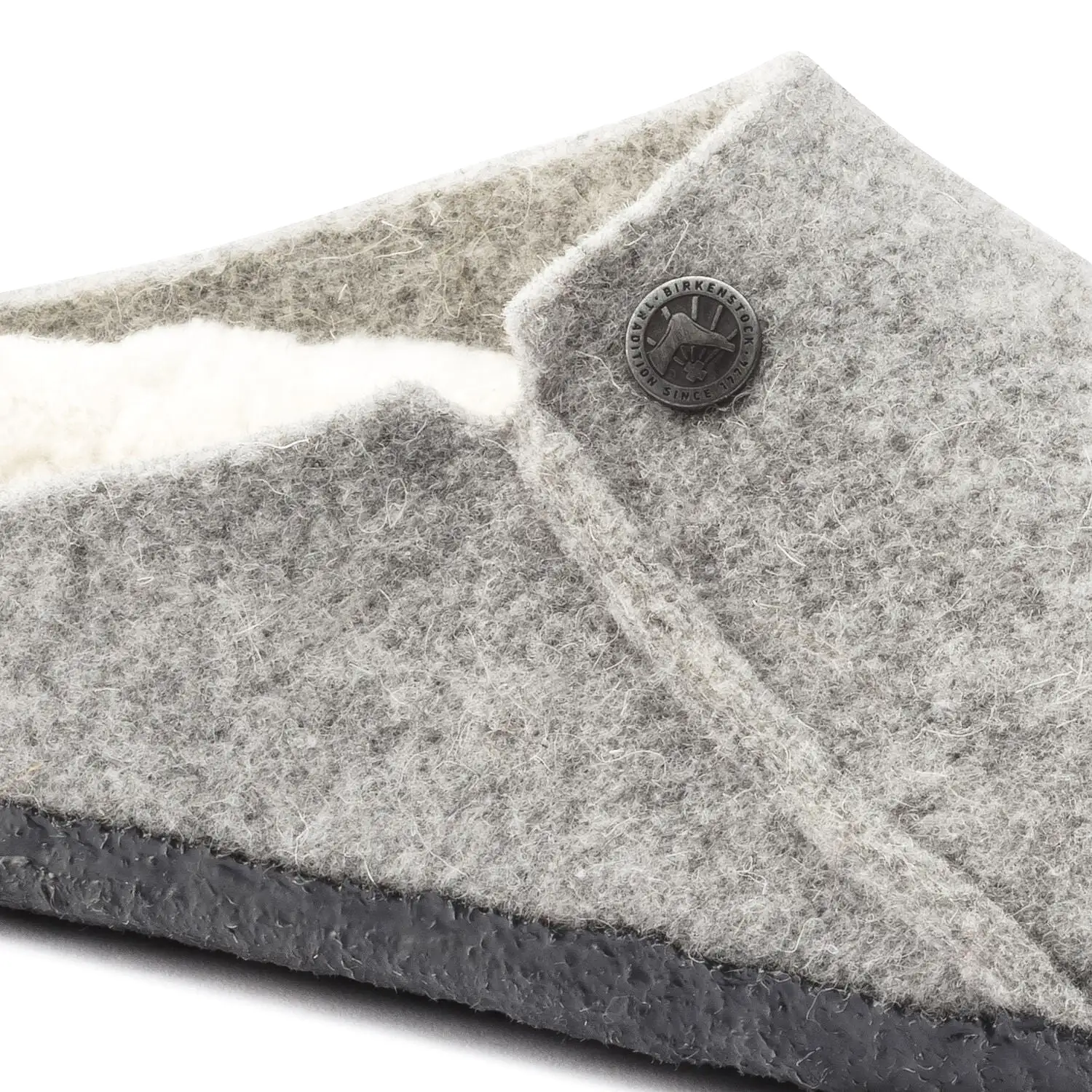 Zermatt Women - Light Grey Wool Felt Shearling